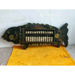 民国后期楠木玉石株算盘，皮壳包浆一流，算盘一响黄金万两，财源滚滚来，年年有余，挂(au22250139)_7788收藏__收藏热线