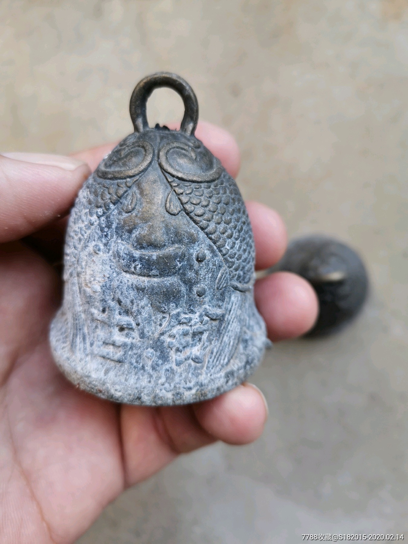 吉祥古铃一对-铜铃/铃铛-7788收藏