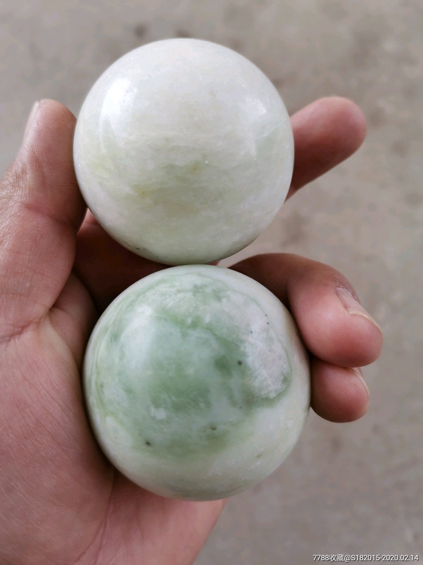 翡翠玉石健身球一对-价格:90元-au22276572-健身器材 -加价-7788收藏_