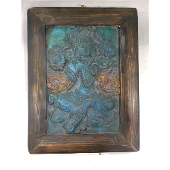 早期旧收藏木框观音镶青金石绿松石唐卡高20宽28厘米左右148224壁画(au22299758)_7788收藏__收藏热线