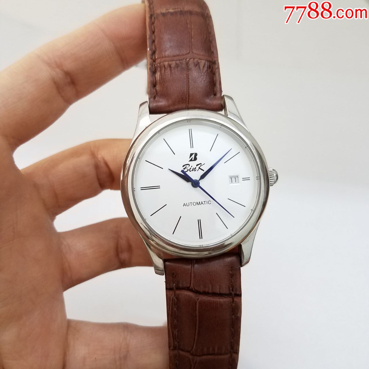 bink自动机械男表【透明底盖】【独特烤蓝指针】_手表/腕表_第1张