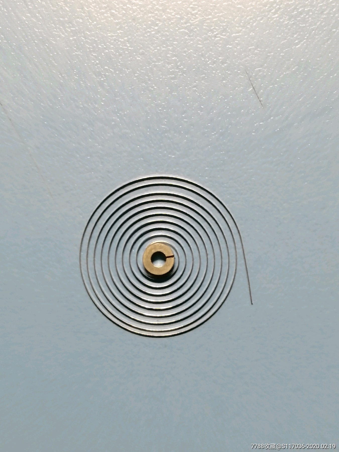 文革时期闹钟老白钢游丝