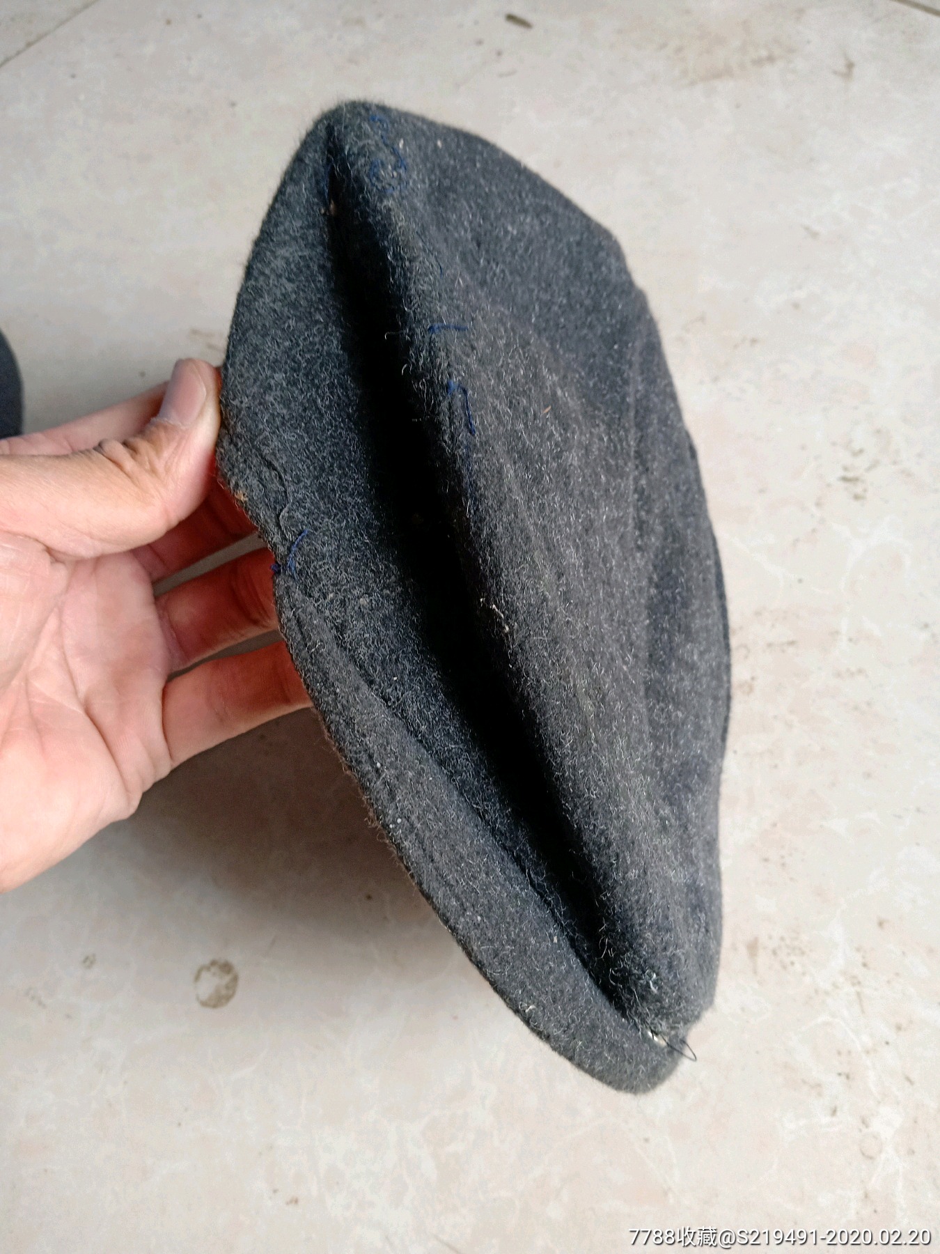 文革时期为人民服务毛呢鸭舌帽_帽子【山村旧物】_第3张