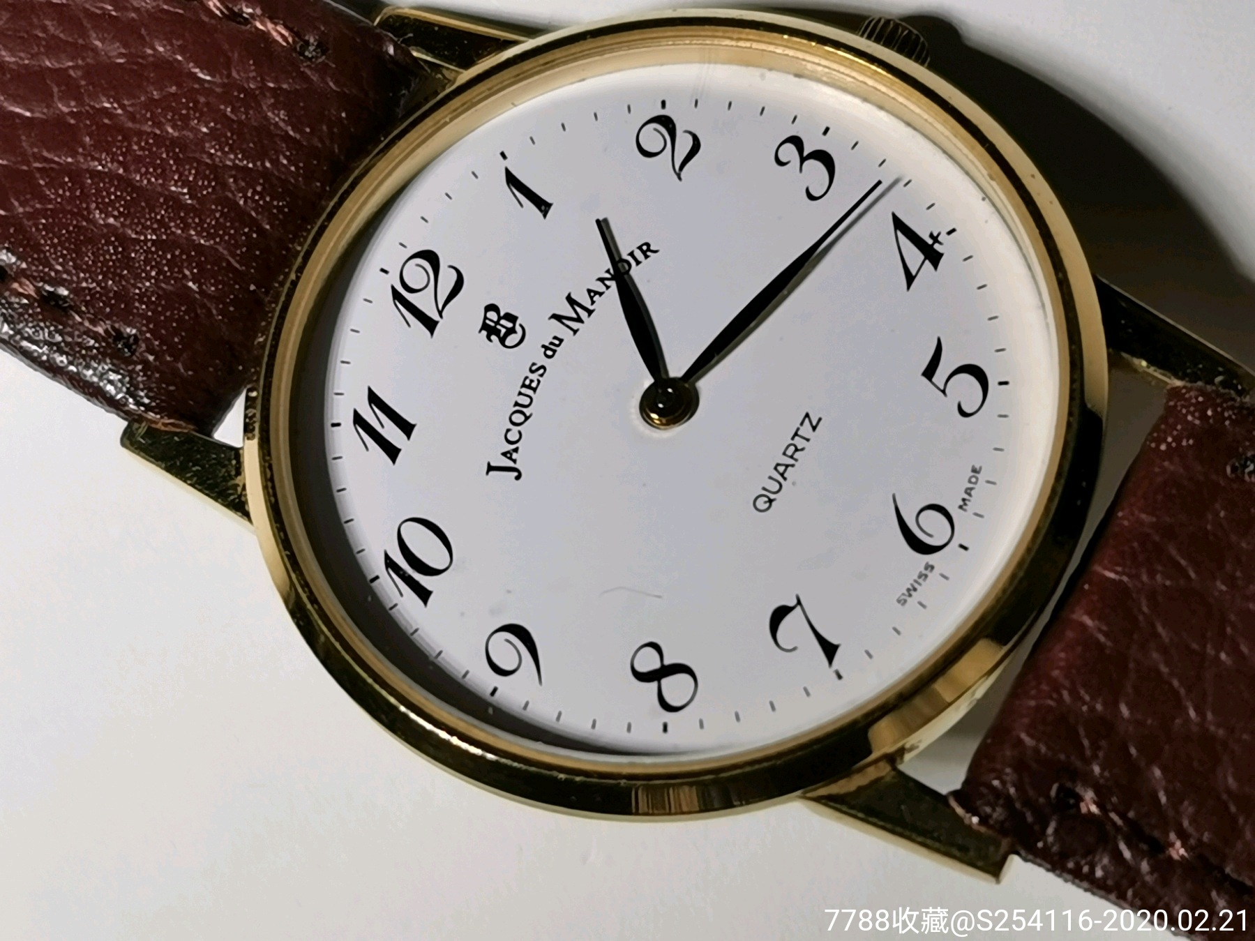 瑞士原装正品雅珂珐瑞jacquesdumanoir石英男表表盘32mm厚6