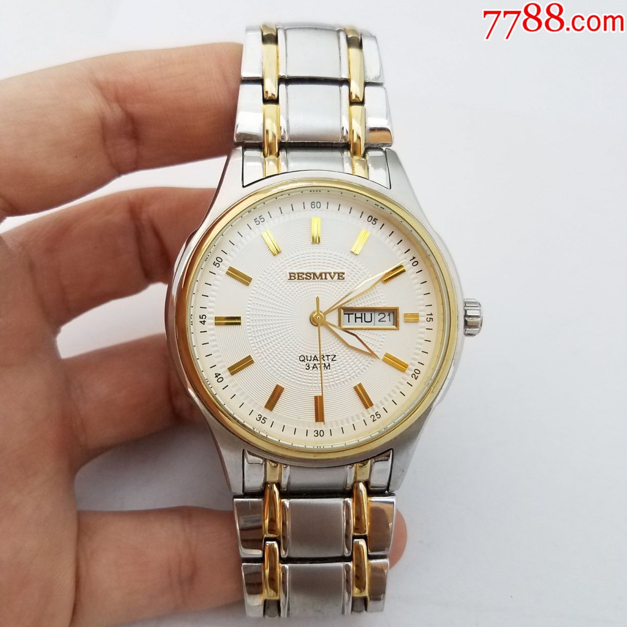百仕名威besmive电子男表【优雅间金表款】【漂亮拉丝纹表盘】【金