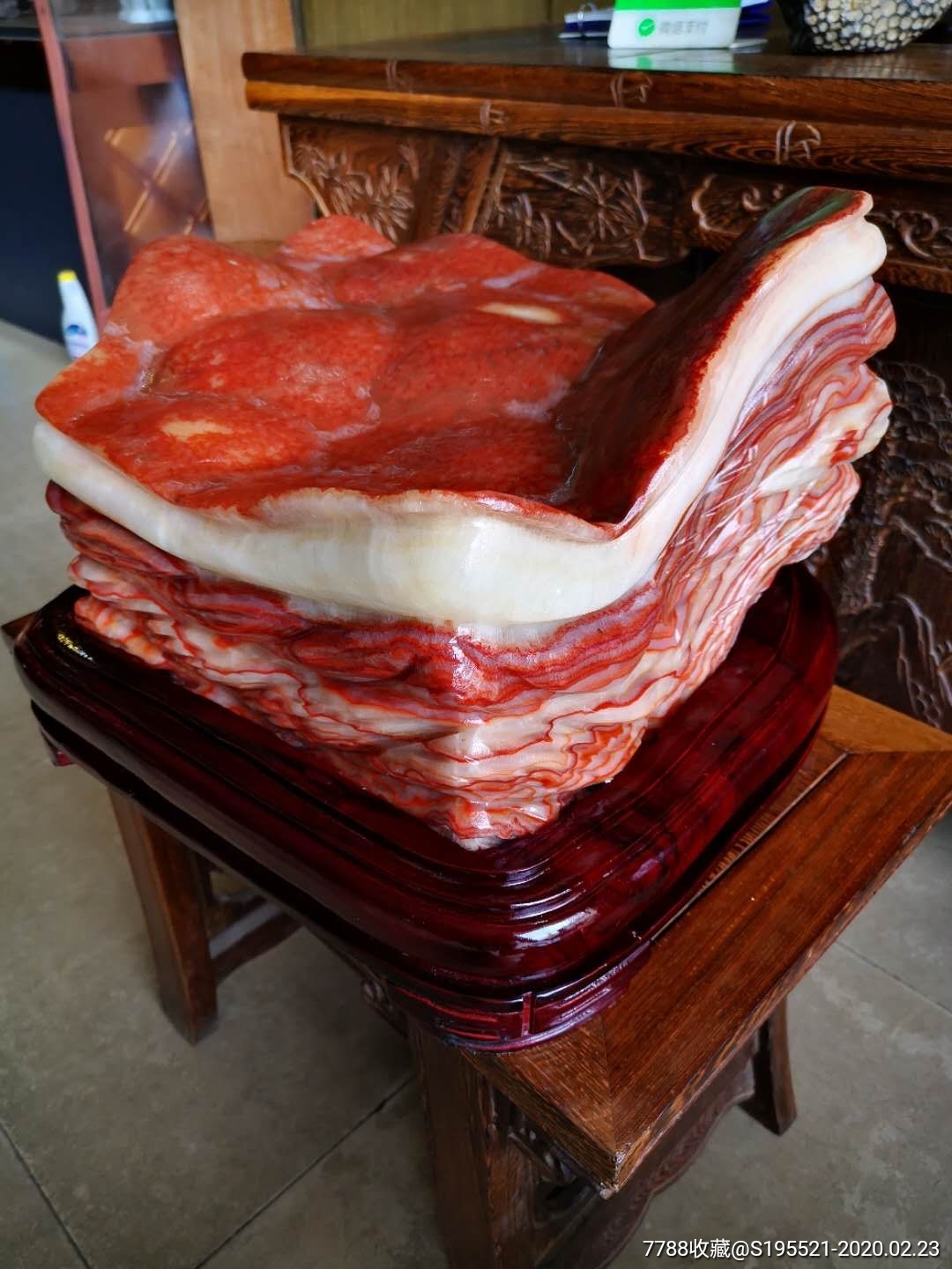 天然原石奇石猪肉石五花肉摆件