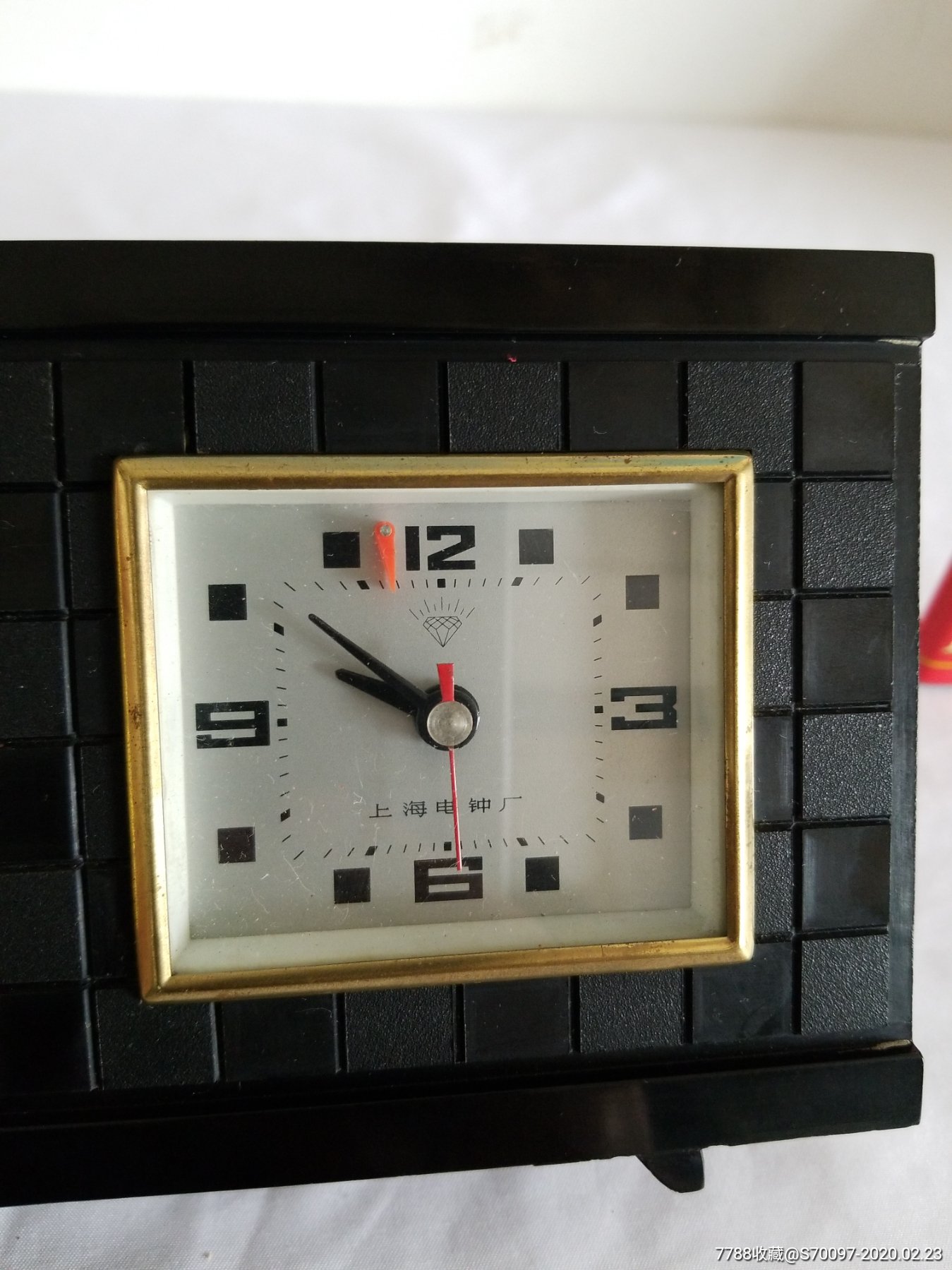 钻石牌老古董闹钟电子钟电钟,双钟款上海电钟厂,老钟表手表,怀旧收藏