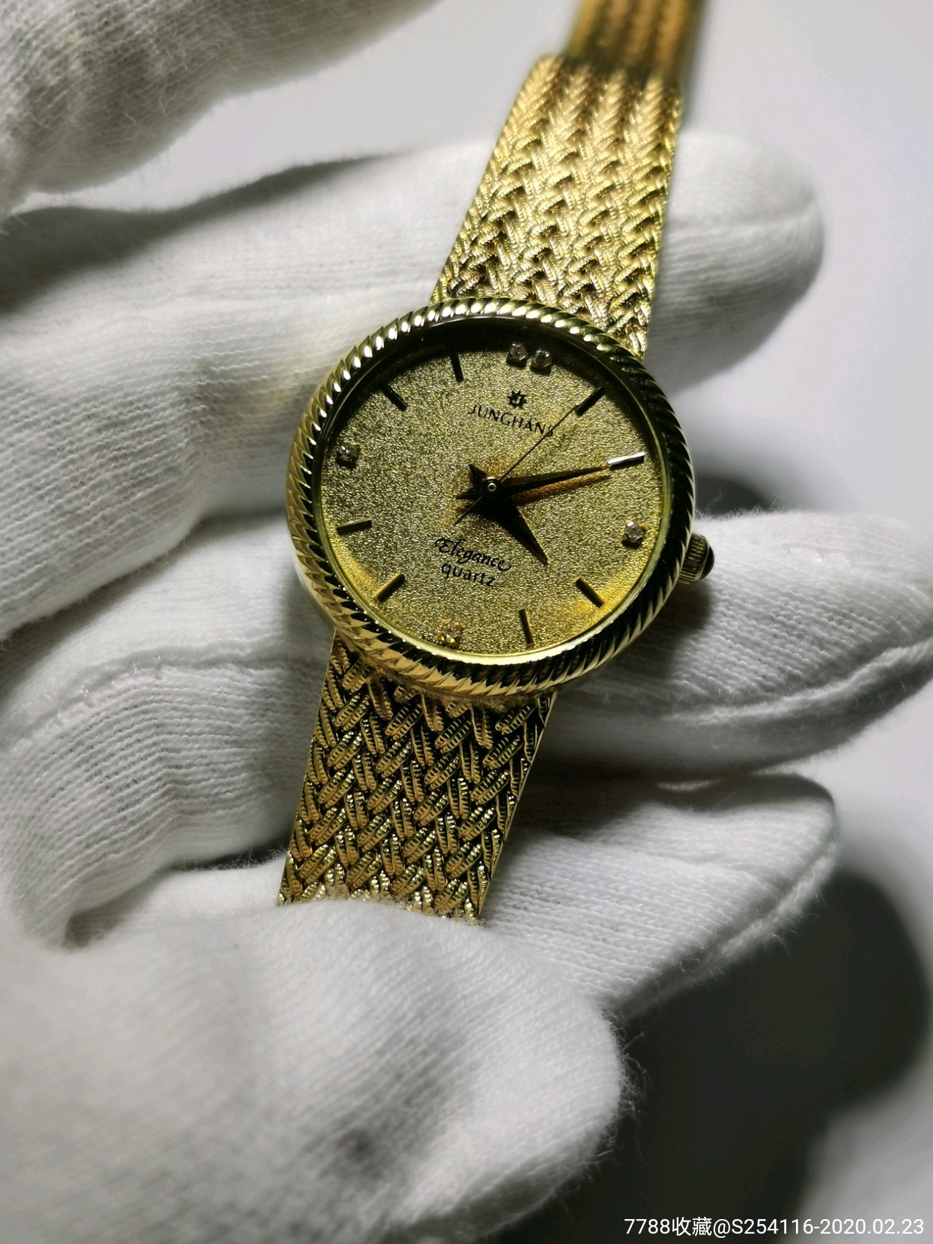 德国品牌junghans荣汉斯石英女表瑞士机芯一钻表盘23mm厚6mm走时精准