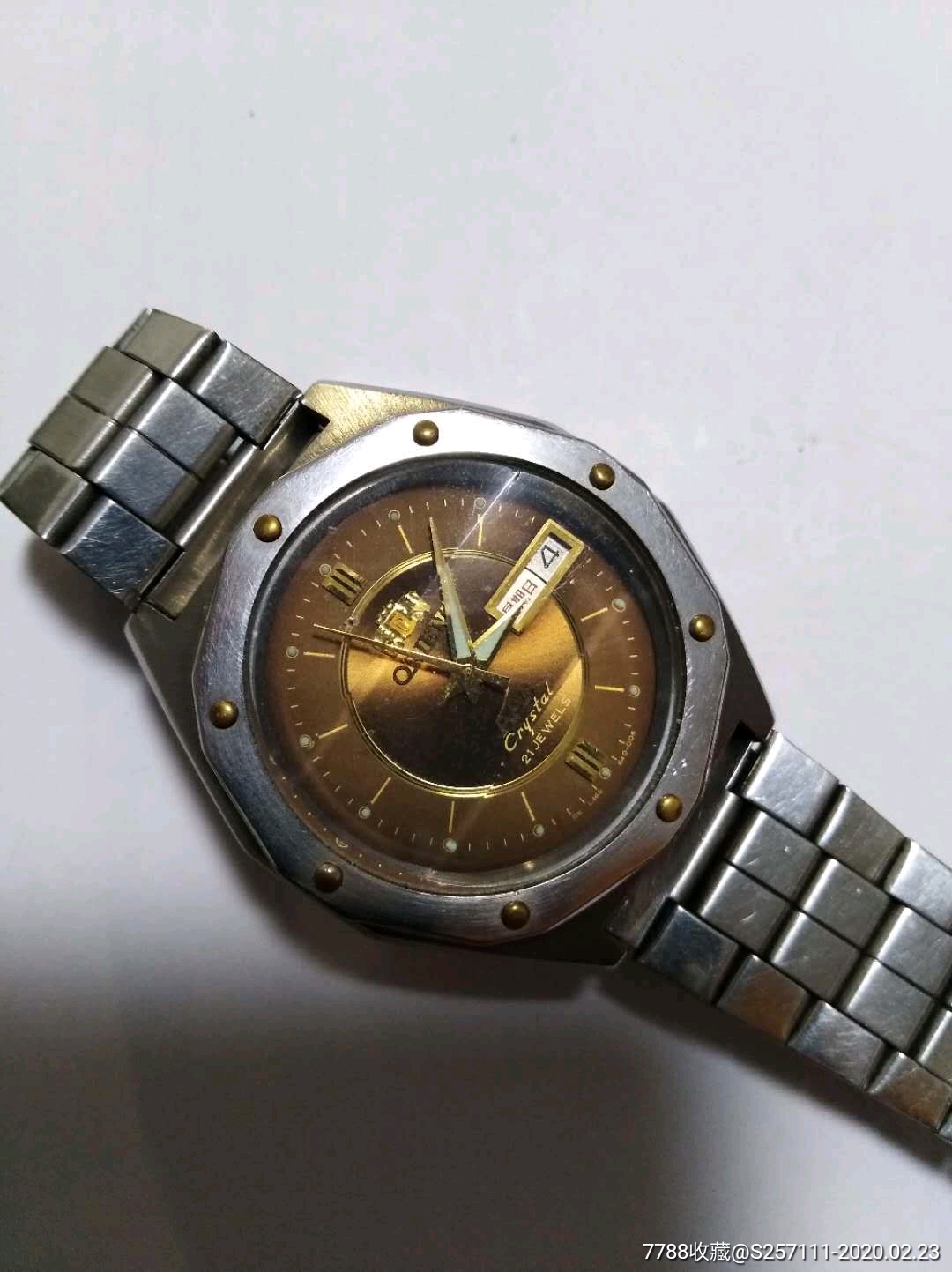 日本东方双狮皇家橡树系列男士自动机械表