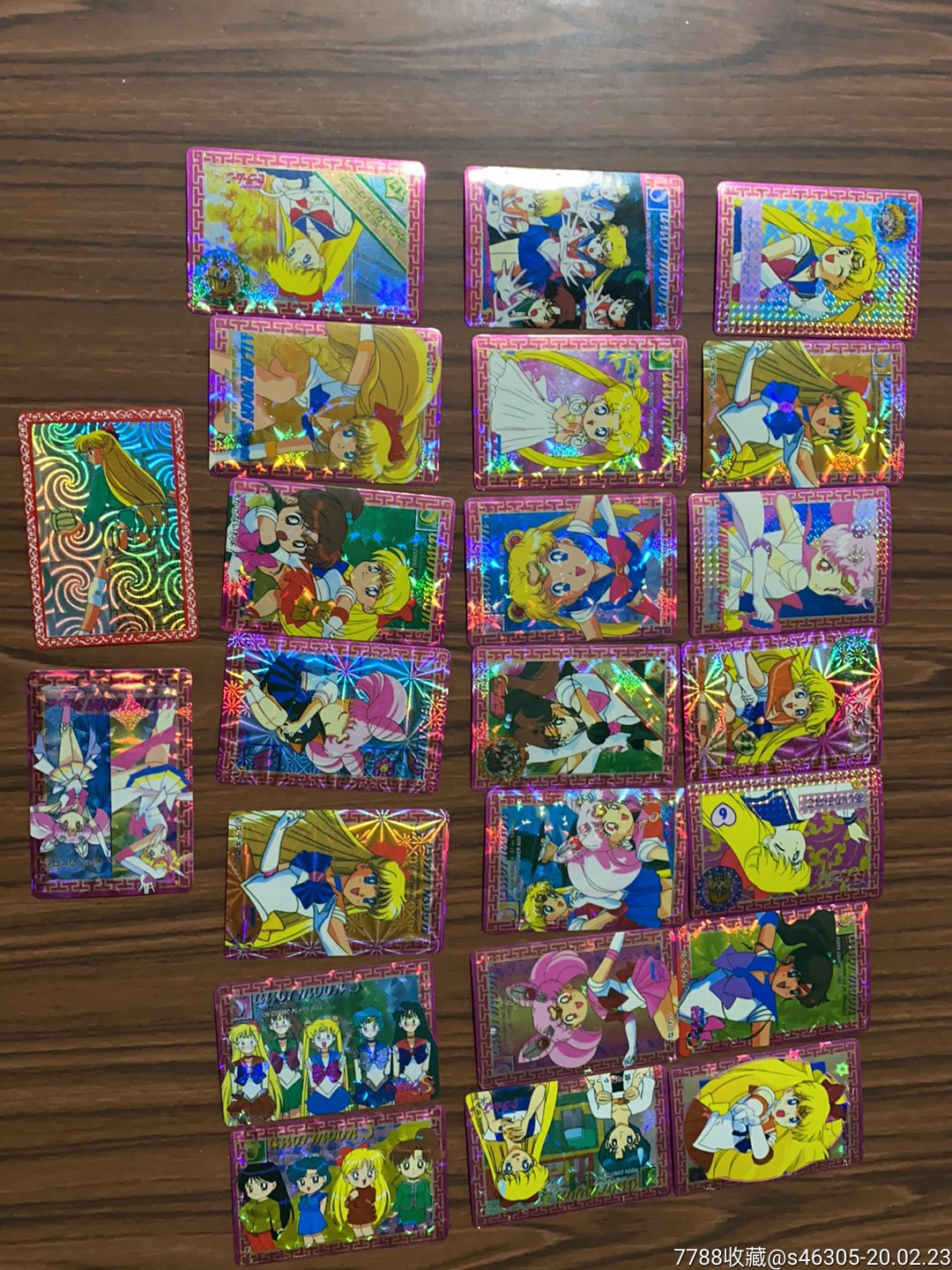 怀旧美少女战士闪卡卡通闪光卡美少女战士51张