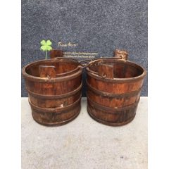 清代木桶，黄柏木精工制作，铁匠打制铁箍，工艺精湛做工精细，用料考究，包浆浑厚圆润(au22342661)_7788收藏__收藏热线