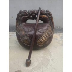 清代大木鱼，尺寸超大，雕刻精美，寺庙供奉佳品(au22362595)_7788收藏__收藏热线