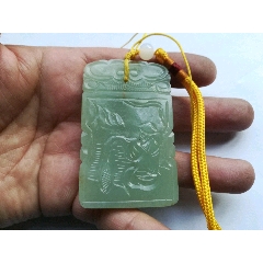 疫情无情，古玩有爱，和田玉牌子，纯手工制作，低拍！机会！(au22371749)_7788收藏__收藏热线