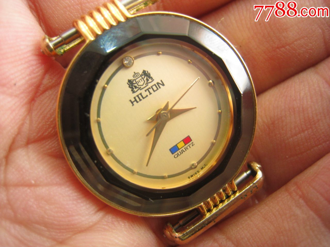 瑞士古董表18k全包金希尔顿伯爵(石英)女好品_手表/腕表_第1张