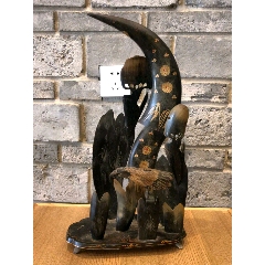 天然广西水牛角雕大摆件(au22387318)_7788收藏__收藏热线