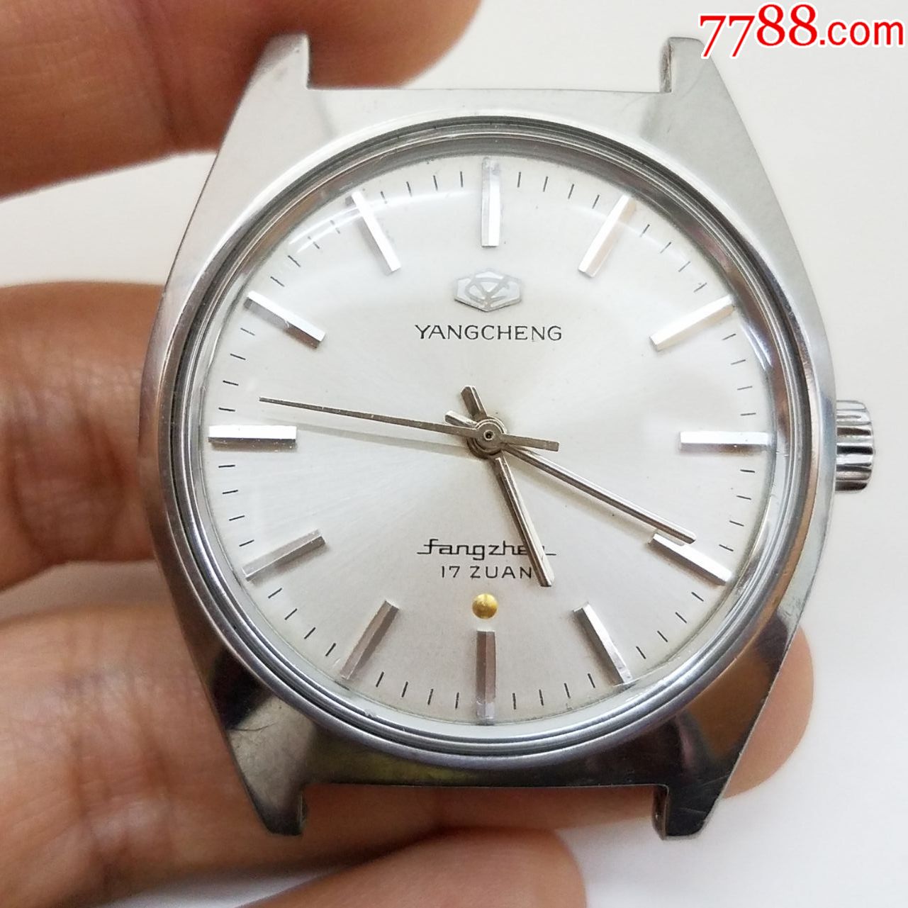 羊城手动上链机械男【高闪立体刻度,指针】【漂亮拉丝纹表盘】_手表