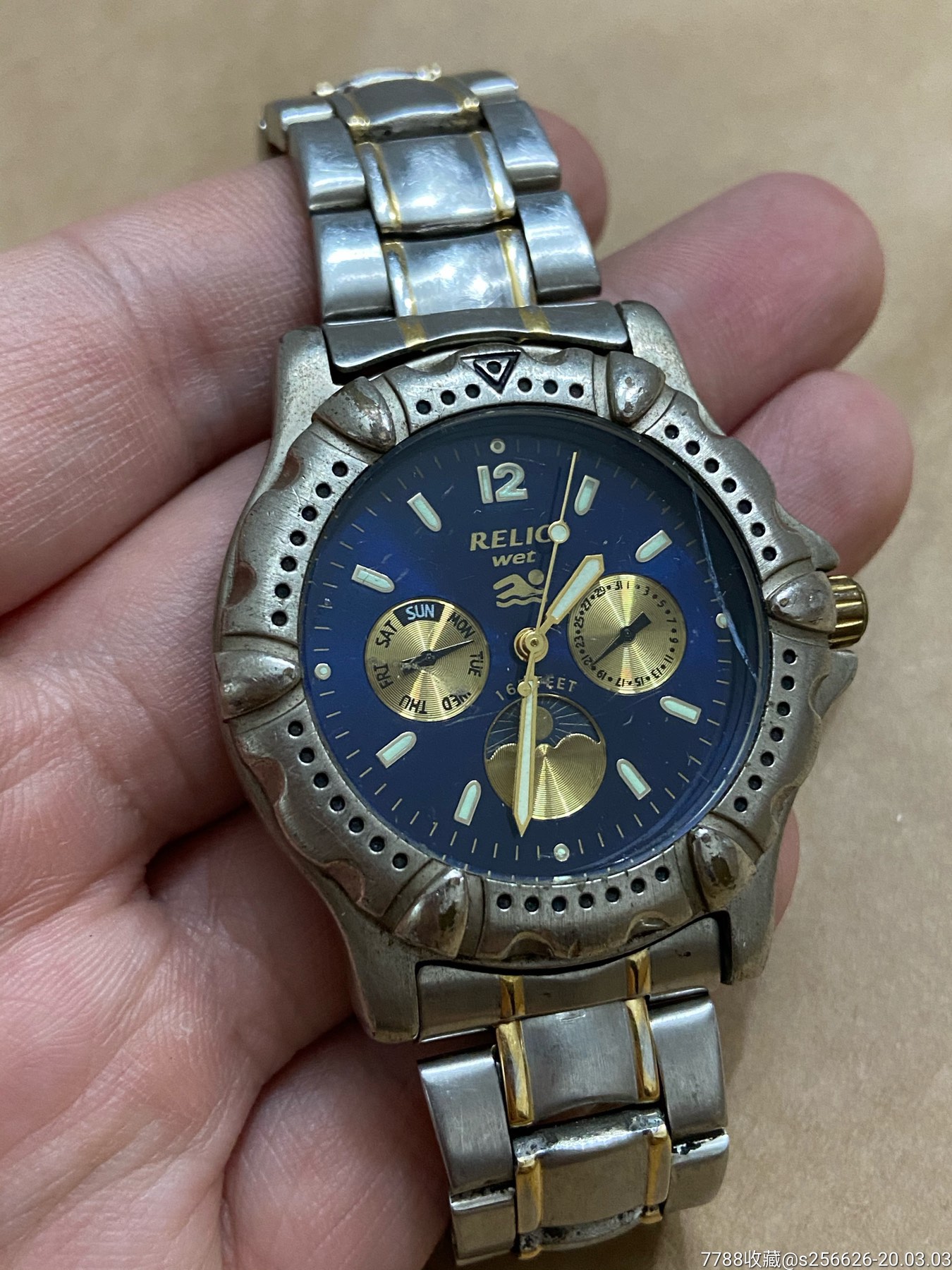 好品漂亮美国化石副牌男表,走时,手表/腕表_第1张