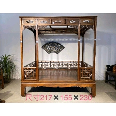 花梨木顶子床，明式做工，典雅大方，品相完好，尺寸见图(au22401406)_7788收藏__收藏热线