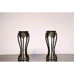 三弯腿花几一对，(zc22405317)_7788收藏__收藏热线