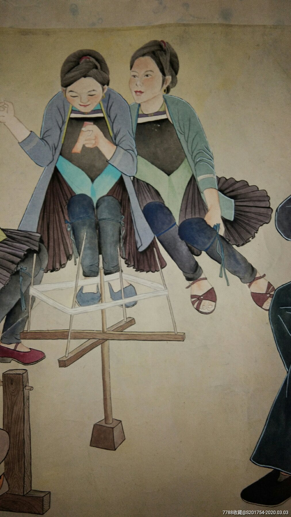 美院老师的工笔人物画_人物国画原作_第3张_7788钱币网