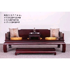 罗汉床3组合:三围独板加大加宽尺寸、午休必备可当床铺，奢华大气的居家情调(au22409134)_7788收藏__收藏热线