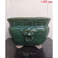 绿釉四足兽头方盆(au22409347)_7788收藏__收藏热线