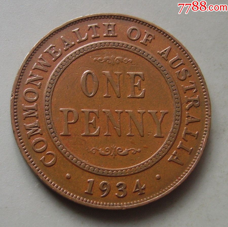 p2094澳大利亚1934年一便士