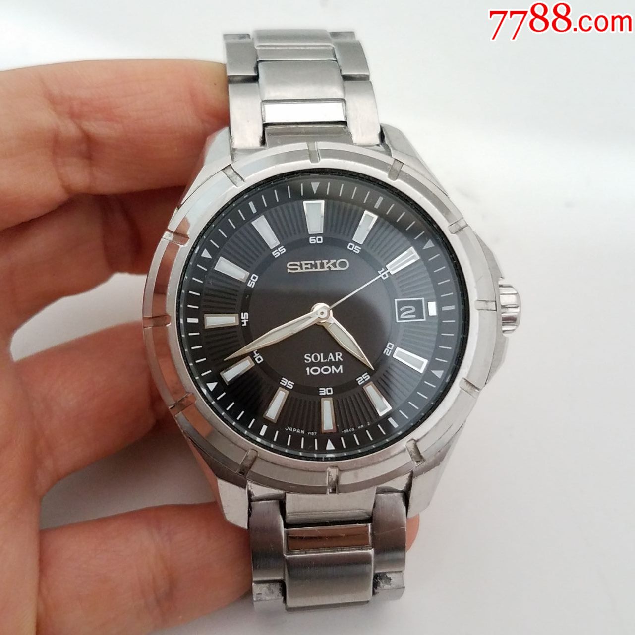 【夜光凌厉】【漂亮拉丝纹表盘】【高闪刻度,指针】,手表/腕表_第1张