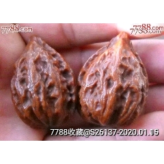 少见美品老包浆山核桃一对(zc22414951)_7788收藏__收藏热线