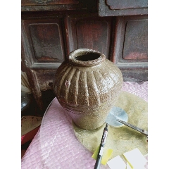 怀旧清瓜楞型茶叶沫釉酒坛(au22425324)_7788收藏__收藏热线