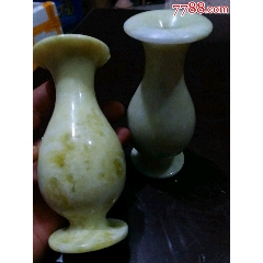 蓝田翠玉观音瓶一对(zc22425973)_7788收藏__收藏热线