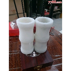 白玉笔筒一对(zc22426490)_7788收藏__收藏热线