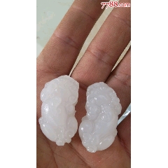 一对白玉貔貅(zc22426801)_7788收藏__收藏热线