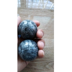 泰山石黑色带花纹老年健身手球按摩球保健球品(au22427455)_7788收藏__收藏热线