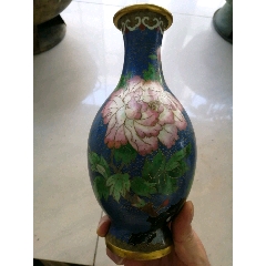 60年代出口创汇的珐琅彩铜瓶一个(au22427559)_7788收藏__收藏热线