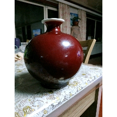 季红釉苹果尊瓶(au22428213)_7788收藏__收藏热线