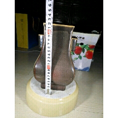 70年代景德镇建国瓷厂茶叶末色釉双耳瓶(au22430136)_7788收藏__收藏热线