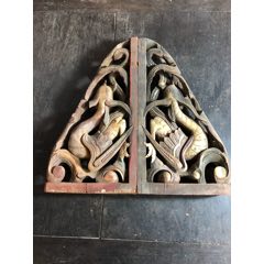 清代镂空调凤凰角花一对(au22431485)_7788收藏__收藏热线