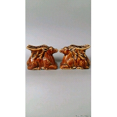 ｛武汉加油｝梅花鹿烟灰缸一对(au22433380)_7788收藏__收藏热线