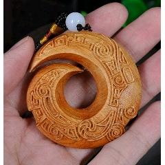 太行崖柏木雕勾玉挂件直径5厘米(au22436606)_7788收藏__收藏热线