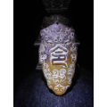 和田青玉令牌把件，雕刻虎头兽面，中间“令”字，背刻龙凤图案，刻画细节细腻(zc22437363)_7788收藏__收藏热线