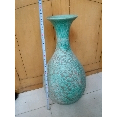 绿釉刻花花瓶(au22439109)_7788收藏__收藏热线