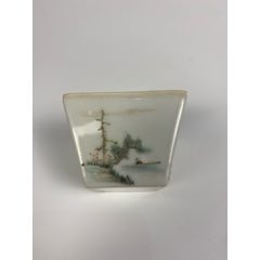 粉彩风景花鸟纹四方水斗(au22439445)_7788收藏__收藏热线