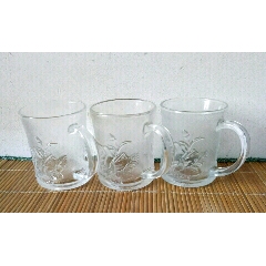 花卉凸图玻璃啤酒杯3个(au22451334)_7788收藏__收藏热线