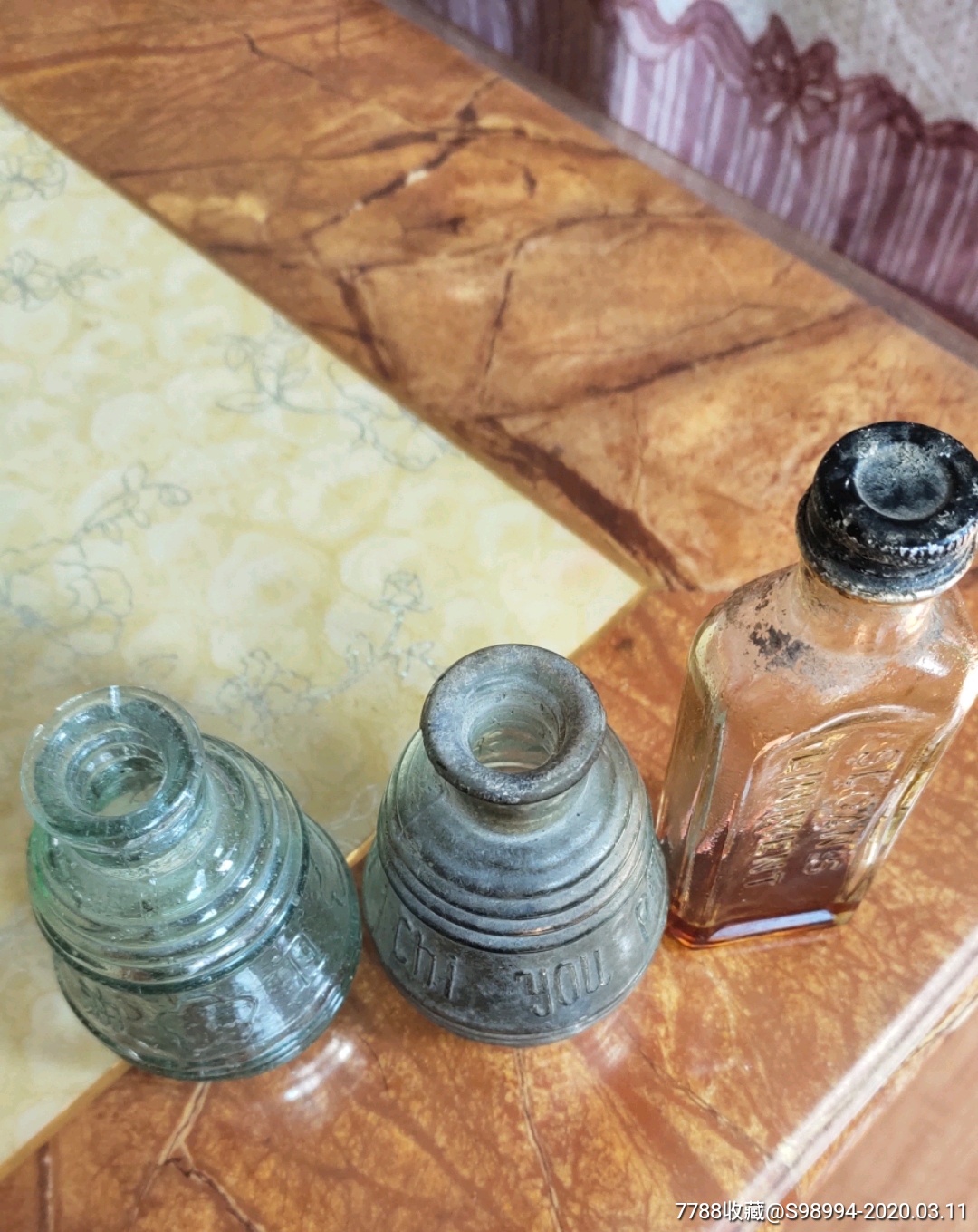 民国油瓶3个包老-酱油瓶/调味瓶-7788徽章收藏