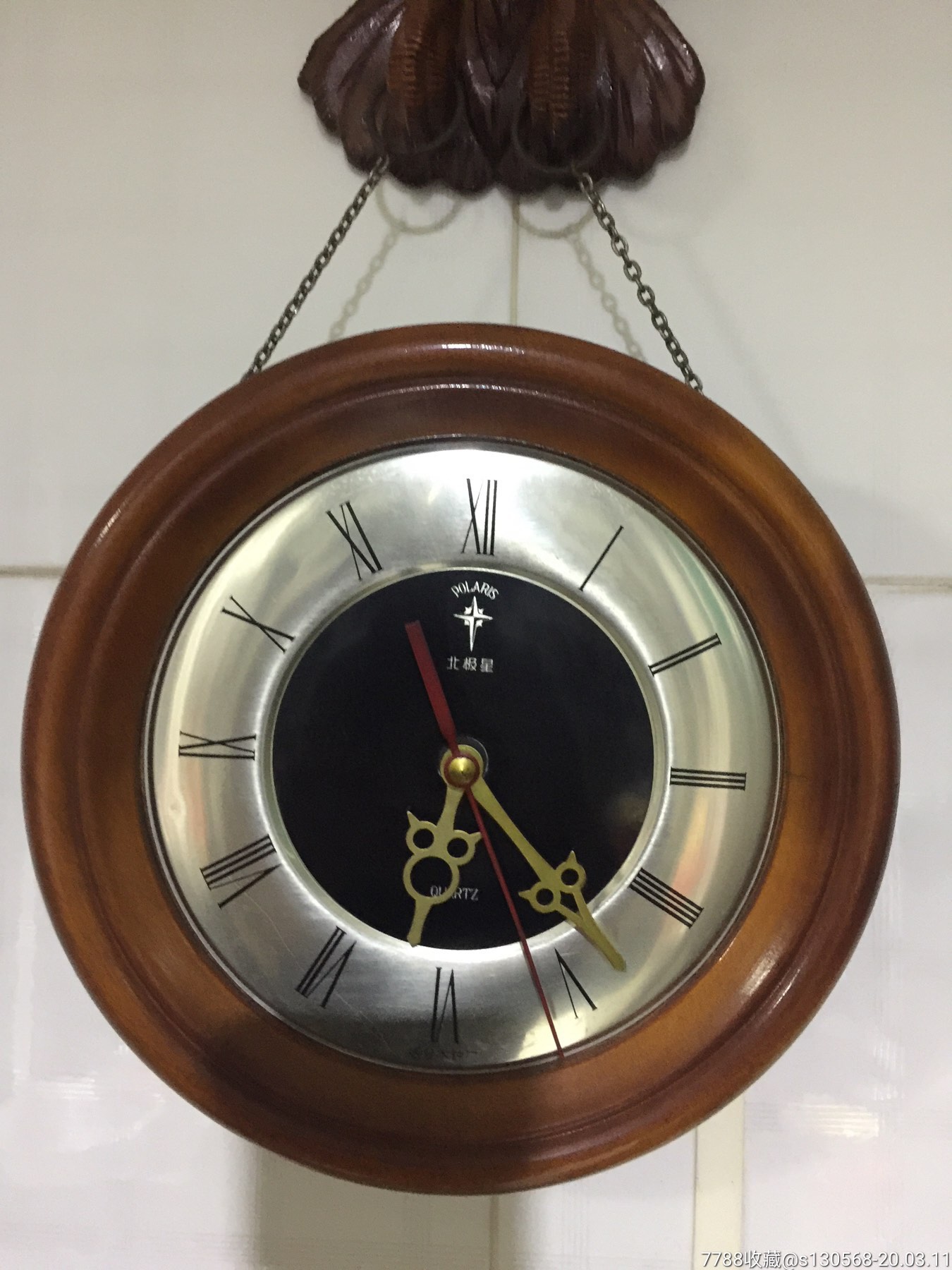 德国风格北极星木雕雄鹰电钟挂钟