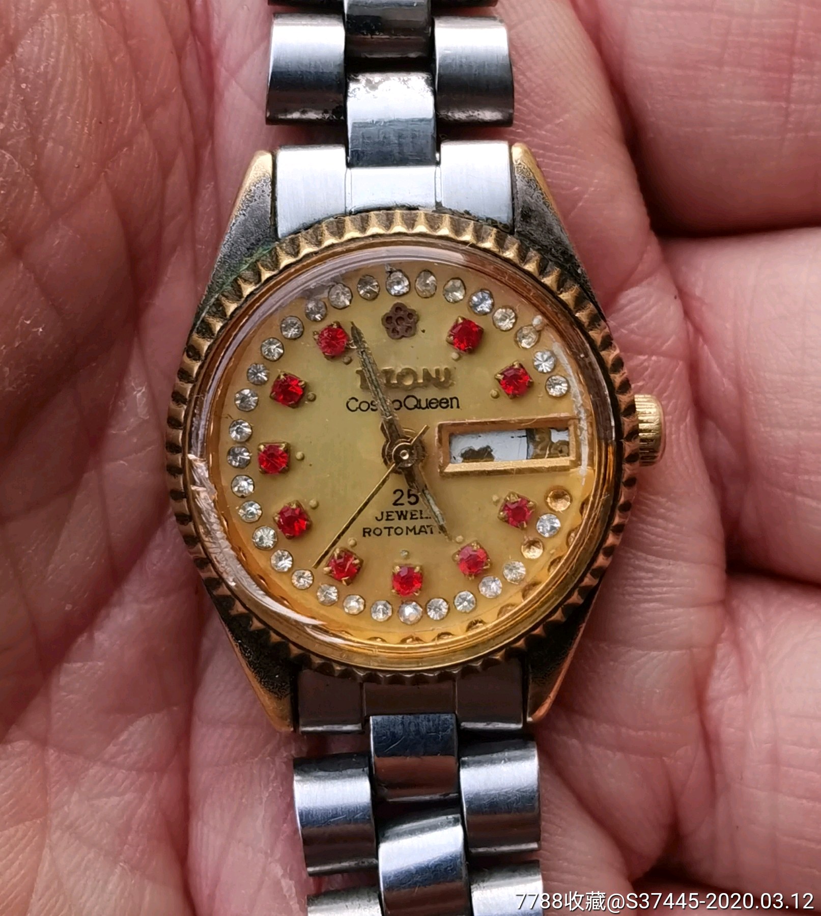 梅花双历自动男表,机芯2688