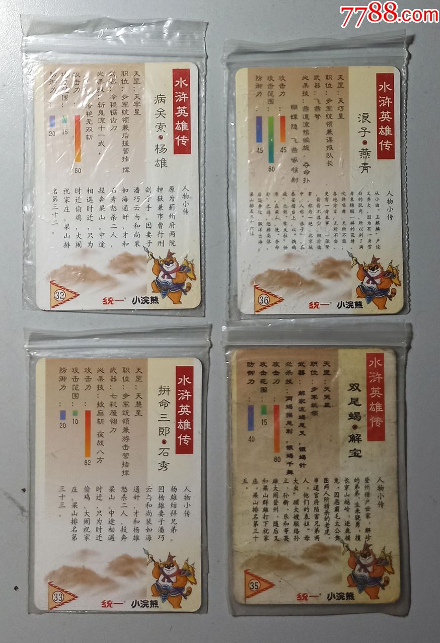 原袋水滸英雄傳-楊雄-燕青-萬秀-解寶紅方麻花j食品