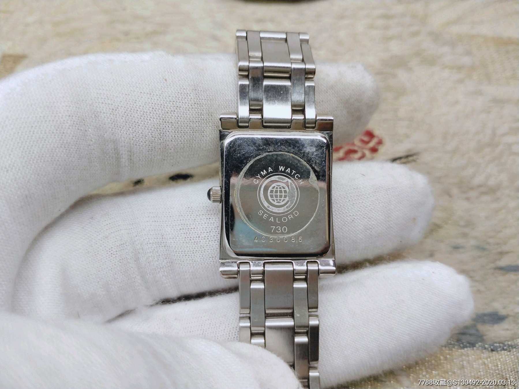 罕见美品【瑞士二类一等4钻西马经典女士镶钻石英腕表