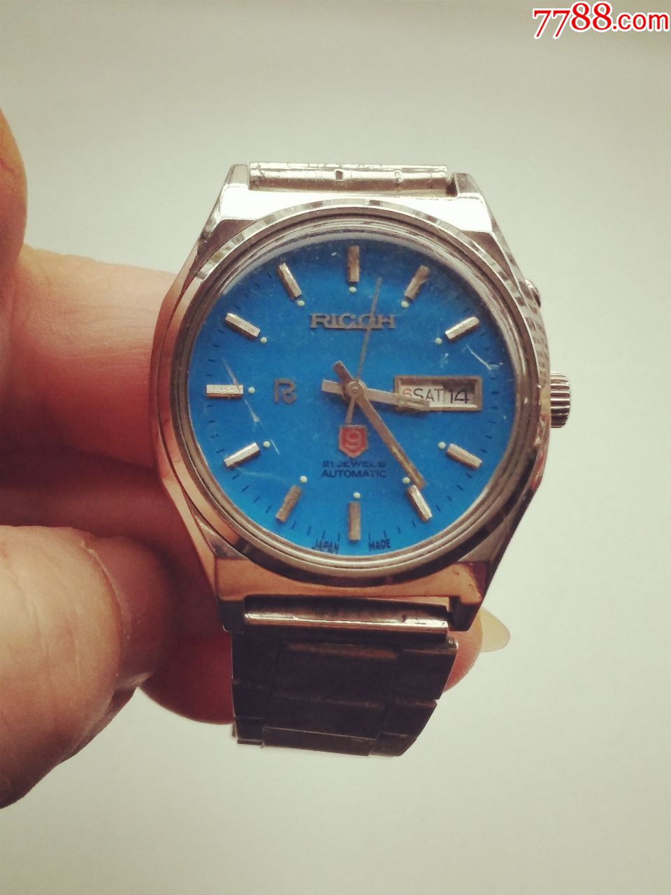 21钻日本樱花/理光双历自动男表-手表/腕表-7788收藏__收藏热线